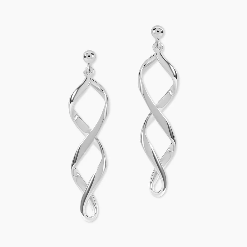 Marc Orian Pendantes|Boucles D'Oreilles Argent > Boucles D'oreilles Pendantes Jolanda Argent Blanc