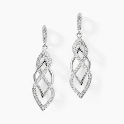 Marc Orian Pendantes|Bijoux Zirconium > Boucles D'oreilles Pendantes Malika Argent Blanc Oxyde De Zirconium
