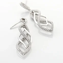 Marc Orian Pendantes|Bijoux Zirconium > Boucles D'oreilles Pendantes Malika Argent Blanc Oxyde De Zirconium