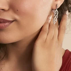 Marc Orian Pendantes|Bijoux Zirconium > Boucles D'oreilles Pendantes Malika Argent Blanc Oxyde De Zirconium