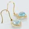 Marc Orian Pendantes|Anniversaire De Mariage > Boucles D'oreilles Pendantes Rosaline Or Jaune Topaze Et Oxyde