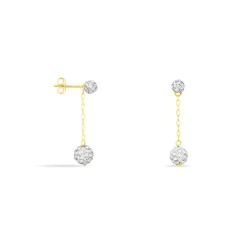 Marc Orian Pendantes|Boucles D'Oreilles Strass > Boucles D'oreilles Pendantes Athena Or Jaune Strass