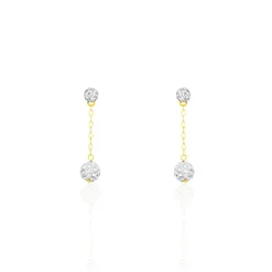Marc Orian Pendantes|Boucles D'Oreilles Strass > Boucles D'oreilles Pendantes Athena Or Jaune Strass