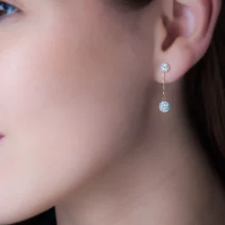 Marc Orian Pendantes|Boucles D'Oreilles Strass > Boucles D'oreilles Pendantes Athena Or Jaune Strass