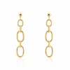 Marc Orian Pendantes|Boucles D'Oreilles Acier Inoxydable > Boucles D'oreilles Pendantes Lina Acier Doré
