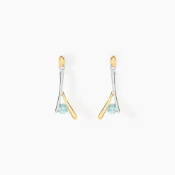 Marc Orian Pendantes|Cadeaux Mariage > Boucles D'oreilles Pendantes Madli Or Bicolore Topaze