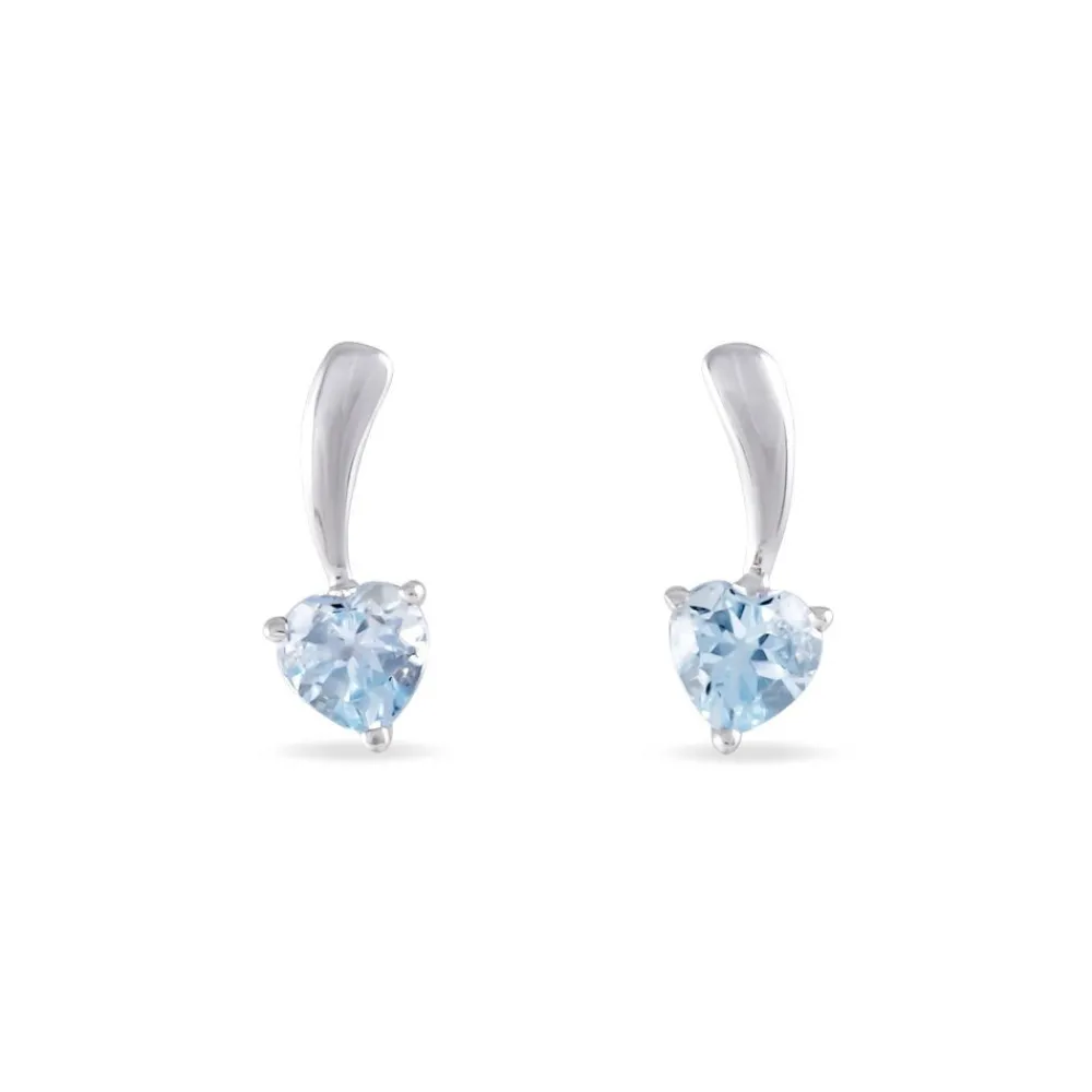 Marc Orian Pendantes|Anniversaire De Mariage > Boucles D'oreilles Pendantes Bertine Or Blanc Topaze