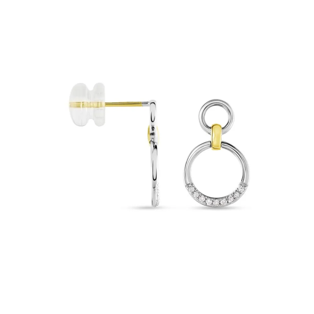 Marc Orian Pendantes|Bijoux Diamant > Boucles D'oreilles Pendantes Or Bicolore Nioline Diamants