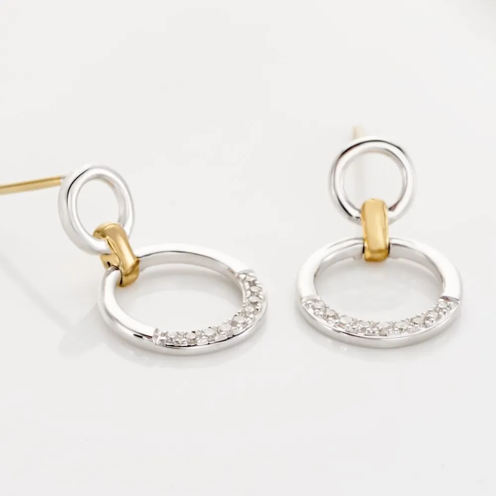 Marc Orian Pendantes|Bijoux Diamant > Boucles D'oreilles Pendantes Or Bicolore Nioline Diamants