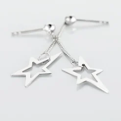 Marc Orian Pendantes|Boucles D'Oreilles Argent > Boucles D'oreilles Pendantes Eloisa Argent Blanc