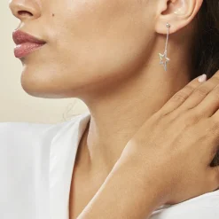 Marc Orian Pendantes|Boucles D'Oreilles Argent > Boucles D'oreilles Pendantes Eloisa Argent Blanc