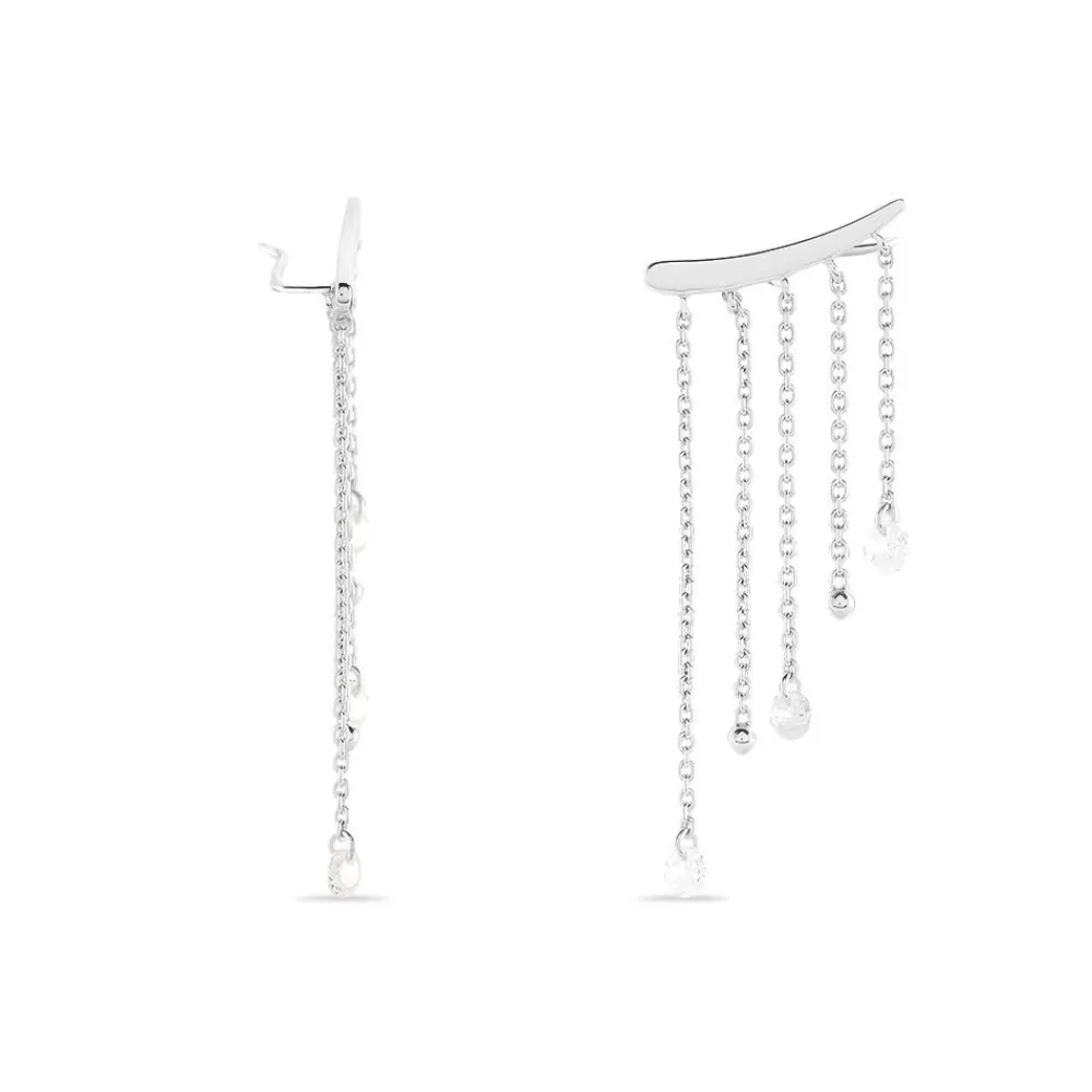 Marc Orian Pendantes|Bijoux Zirconium > Boucles D'oreilles Pendantes Cainan Argent Blanc Oxyde De Zirconium