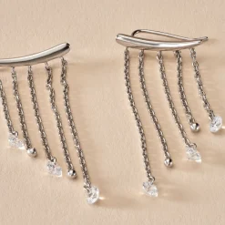 Marc Orian Pendantes|Bijoux Zirconium > Boucles D'oreilles Pendantes Cainan Argent Blanc Oxyde De Zirconium