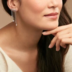 Marc Orian Pendantes|Bijoux Zirconium > Boucles D'oreilles Pendantes Cainan Argent Blanc Oxyde De Zirconium