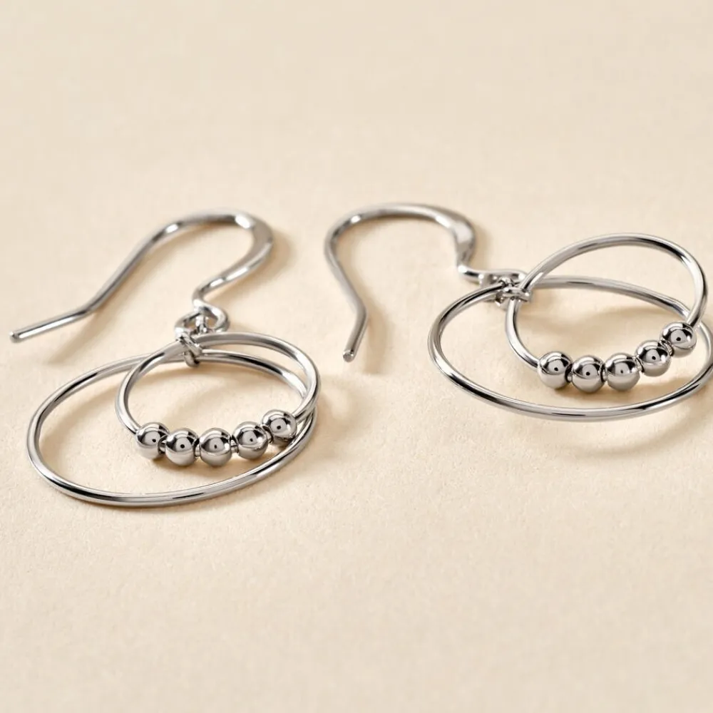 Marc Orian Pendantes|Boucles D'Oreilles Argent > Boucles D'oreilles Pendantes Siara Argent Blanc