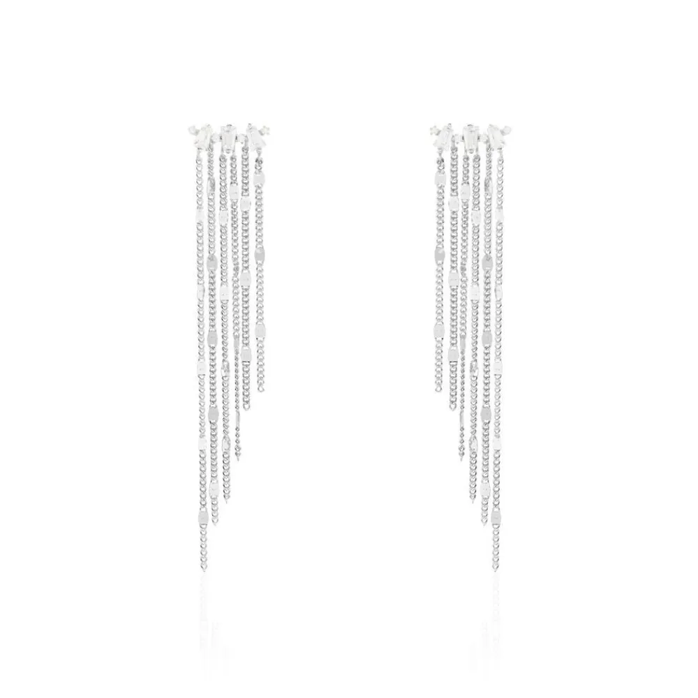 Marc Orian Pendantes|Bijoux Zirconium > Boucles D'oreilles Pendantes Argent Blanc Vilko Oxyde