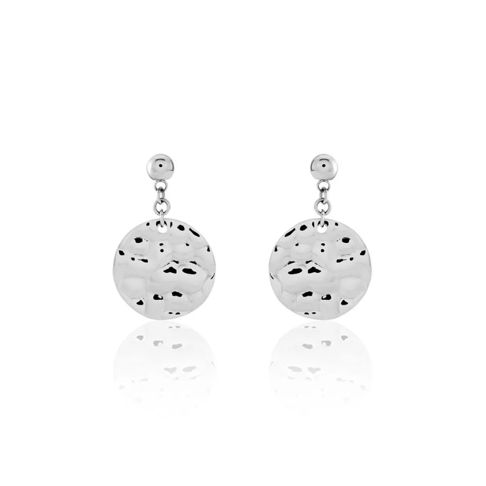 Marc Orian Pendantes|Boucles D'Oreilles Acier Inoxydable > Boucles D'oreilles Pendantes Ines Acier Blanc