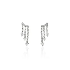 Marc Orian Pendantes|Bijoux Zirconium > Boucles D'oreilles Pendantes Isalis Argent Blanc Oxyde De Zirconium