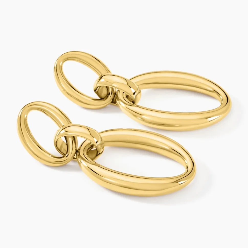 Boucles D'oreilles Pendantes Zeilah Acier Jaune