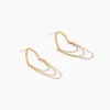 Boucles D'oreilles Pendantes Brin D'or Or Jaune