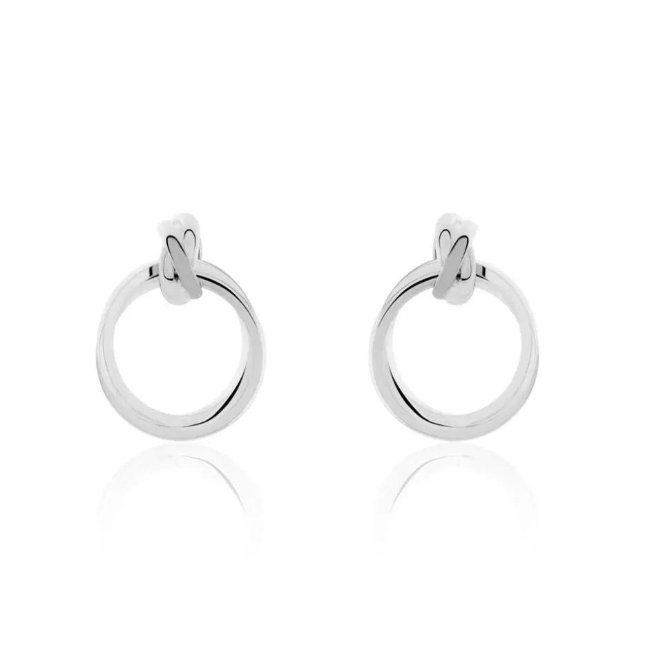 Boucles D'oreilles Pendantes Acier Blanc Allobrox