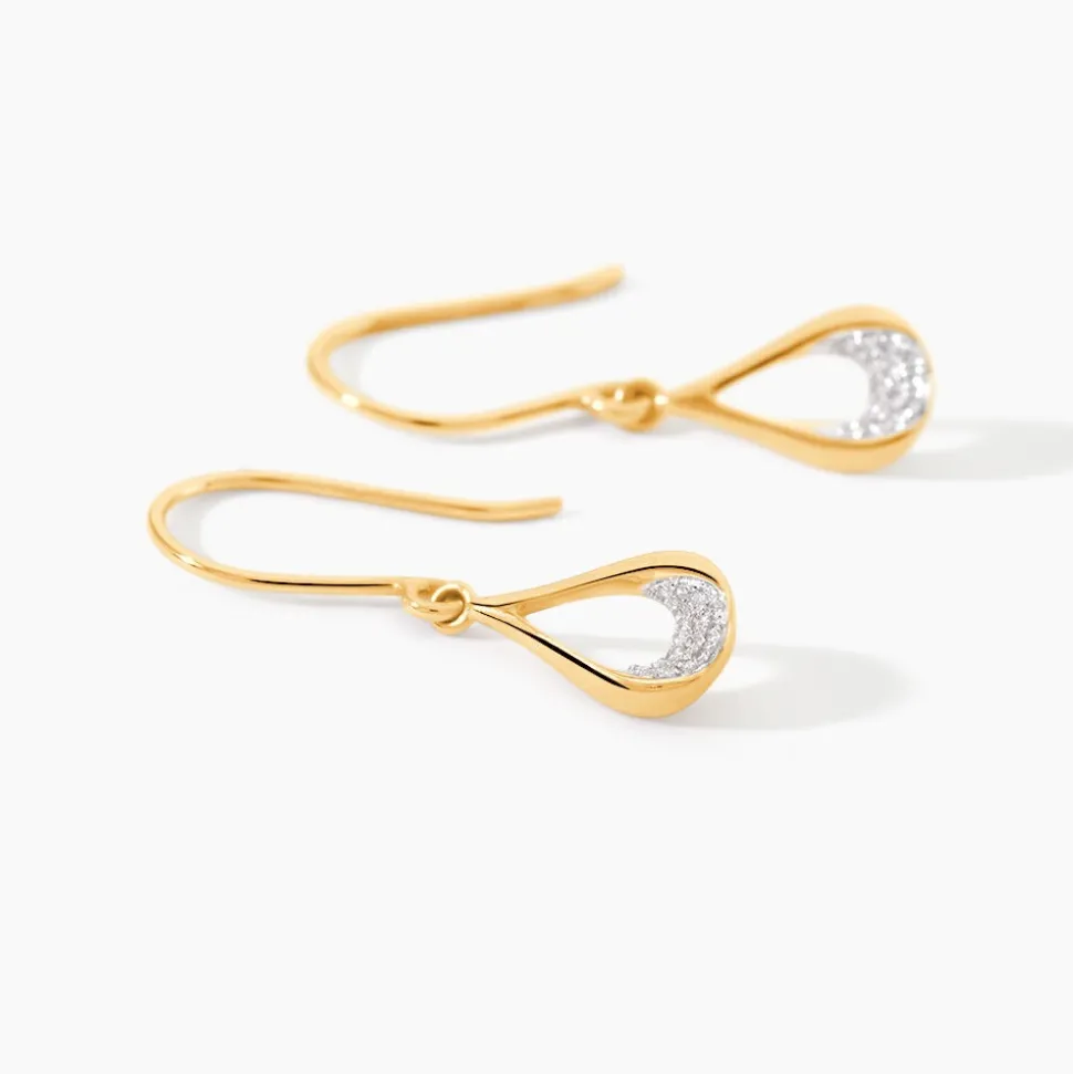 Boucles D'Oreilles Pendantes Ephraim Or Jaune Diamant