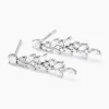 Boucles D'oreilles Pendantes Argent Blanc Precieux Flocon Oxyde