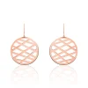 Boucles D'oreilles Pendantes Maelis Acier Rose