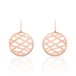 Boucles D'oreilles Pendantes Maelis Acier Rose