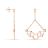 Boucles D'oreilles Pendantes Crispine Acier Rose