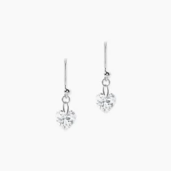 Boucles D'oreilles Pendantes Argent Blanc Sopher Oxydes De Zirconium