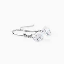 Boucles D'oreilles Pendantes Argent Blanc Sopher Oxydes De Zirconium