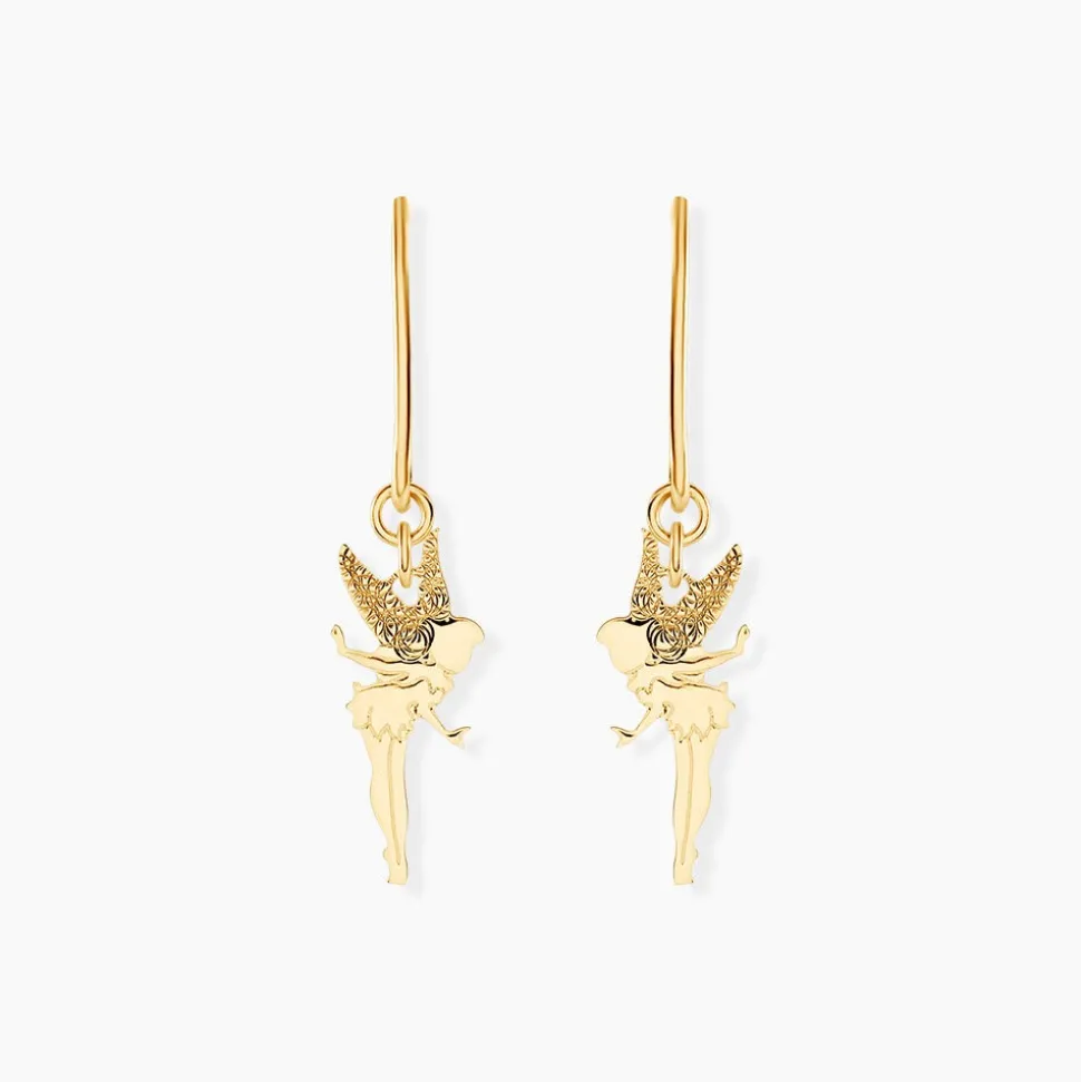 Boucles D'oreilles Pendantes Fee Or Jaune
