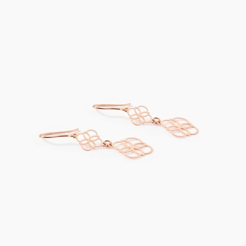 Boucles D'oreilles Pendantes Letizia Argent Rose