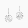 Boucles D'oreilles Pendantes Hita Argent Blanc