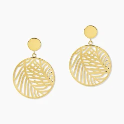 Boucles D'oreilles Pendantes Acier Doré Jami