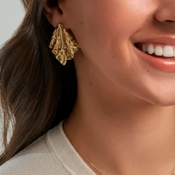 Marc Orian Boucles D'Oreilles Acier Inoxydable|Bijoux Acier Inoxydable > Boucles D'Oreilles Puces Abella Acier Jaune