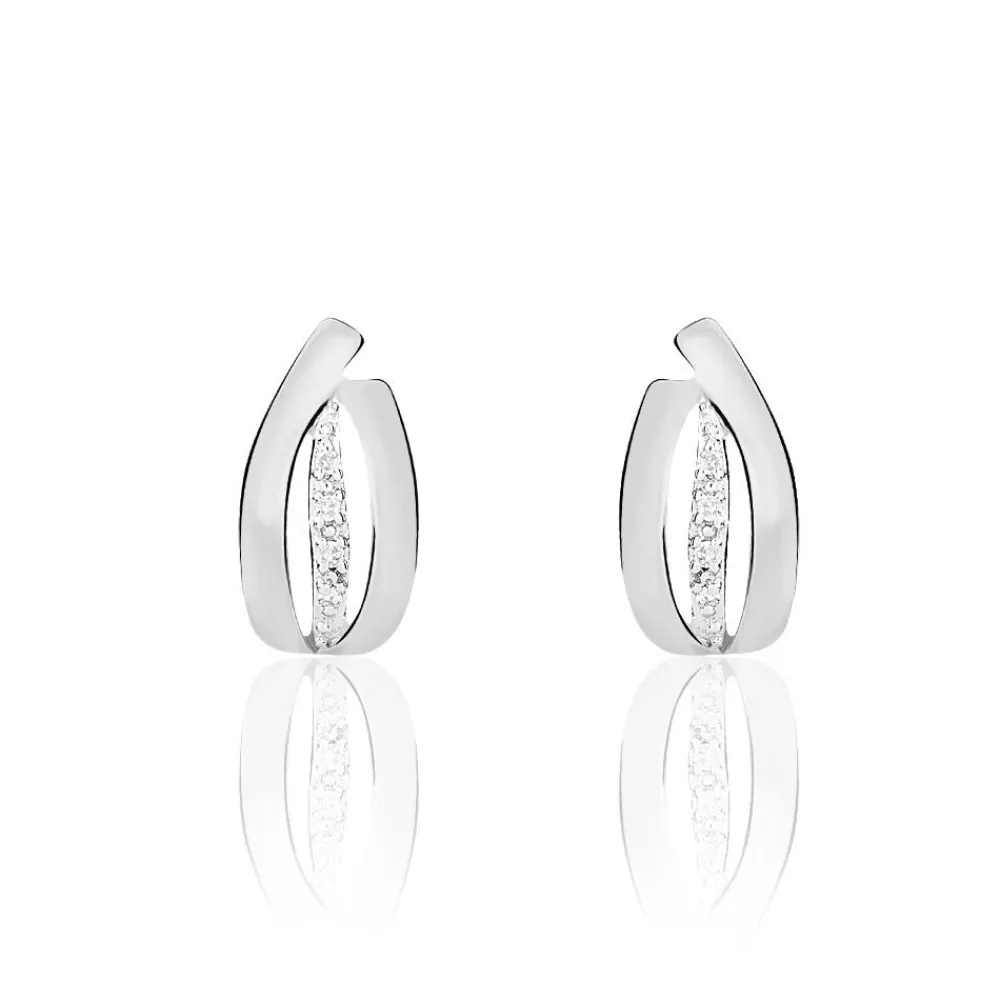 Marc Orian Cadeaux Mariage|Bijoux Diamant > Boucles D'oreilles Puces Aelis Or Blanc Diamant