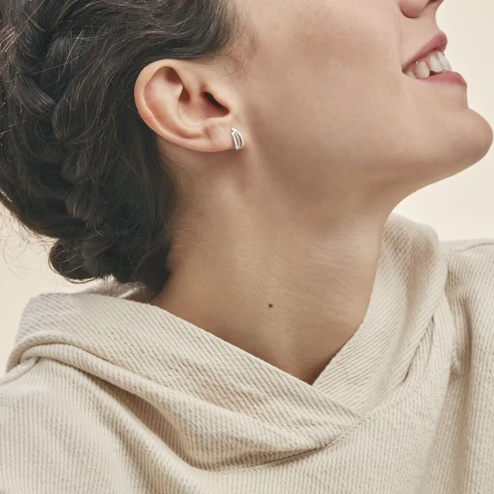 Marc Orian Cadeaux Mariage|Bijoux Diamant > Boucles D'oreilles Puces Aelis Or Blanc Diamant