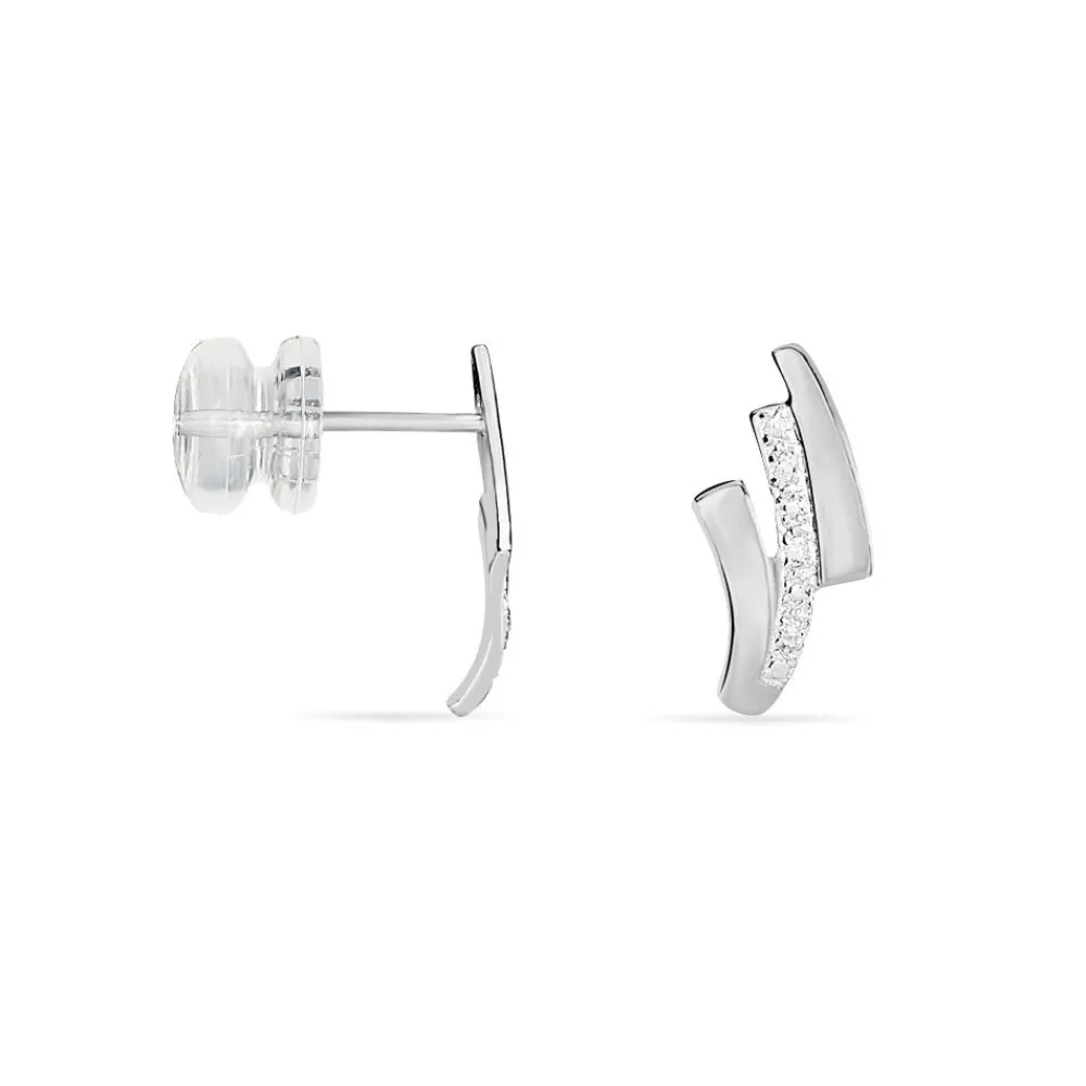 Marc Orian Cadeaux Mariage|Bijoux Diamant > Boucles D'oreilles Puces Ainhoa Or Blanc Diamant
