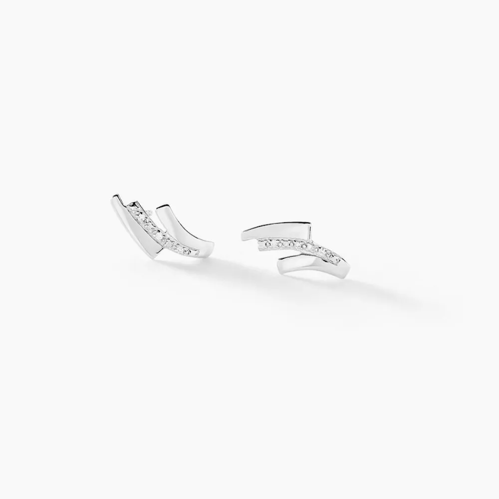 Marc Orian Cadeaux Mariage|Bijoux Diamant > Boucles D'oreilles Puces Ainhoa Or Blanc Diamant