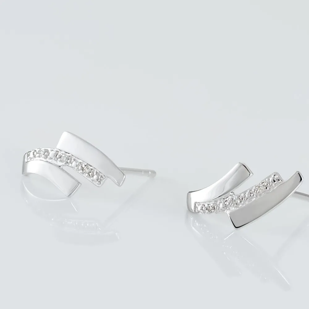 Marc Orian Cadeaux Mariage|Bijoux Diamant > Boucles D'oreilles Puces Ainhoa Or Blanc Diamant