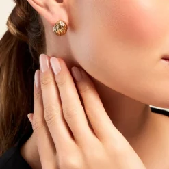Marc Orian Boucles D'Oreilles Acier Inoxydable|Bijoux Acier Inoxydable > Boucles D'oreilles Puces Almeria Acier Jaune