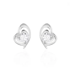Marc Orian Bijoux Zirconium|Boucles D'Oreilles Argent > Boucles D'oreilles Puces Alou Argent Blanc Oxyde De Zirconium