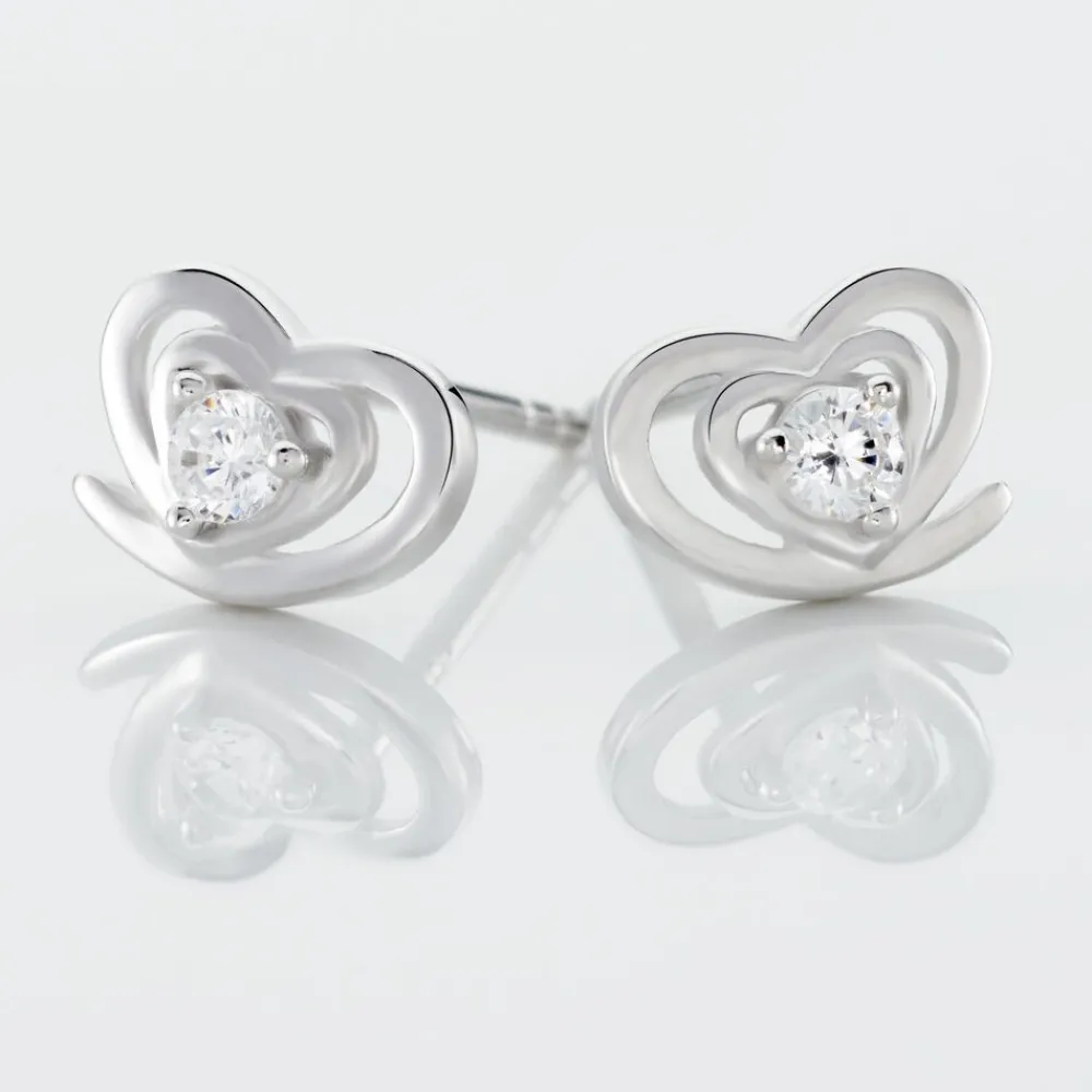 Marc Orian Bijoux Zirconium|Boucles D'Oreilles Argent > Boucles D'oreilles Puces Alou Argent Blanc Oxyde De Zirconium