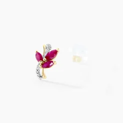 Marc Orian Cadeaux Mariage|Anniversaire De Mariage > Boucles D'oreilles Puces Angie Diamant or jaune rubis