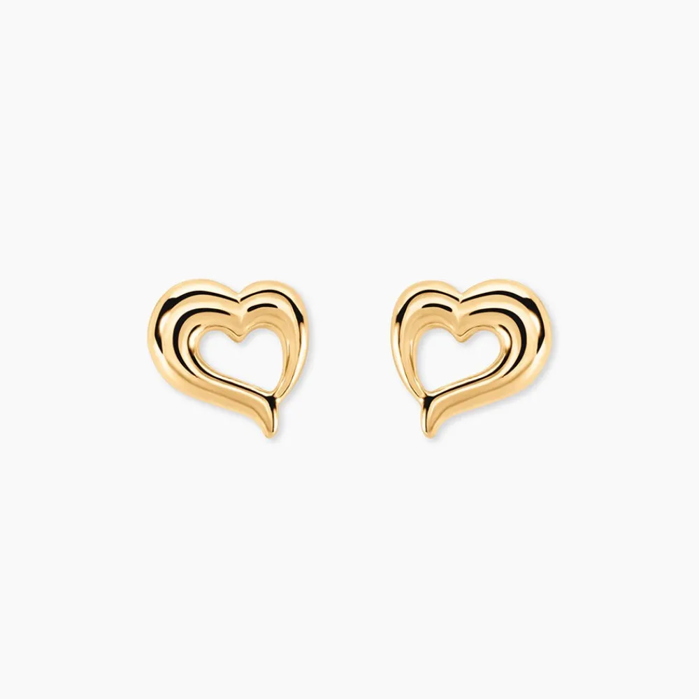 Marc Orian Boucles D'Oreilles Cœur|Boucles D'Oreilles Femme > Boucles D'oreilles Puces Anne-maudae Coeurs Or Jaune