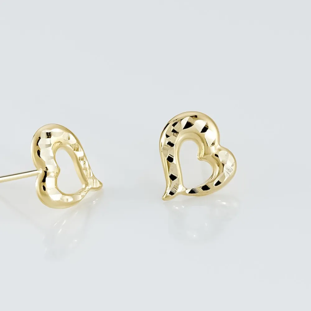 Marc Orian Boucles D'Oreilles Cœur|Boucles D'Oreilles Femme > Boucles D'oreilles Puces Anne-maudae Coeurs Or Jaune