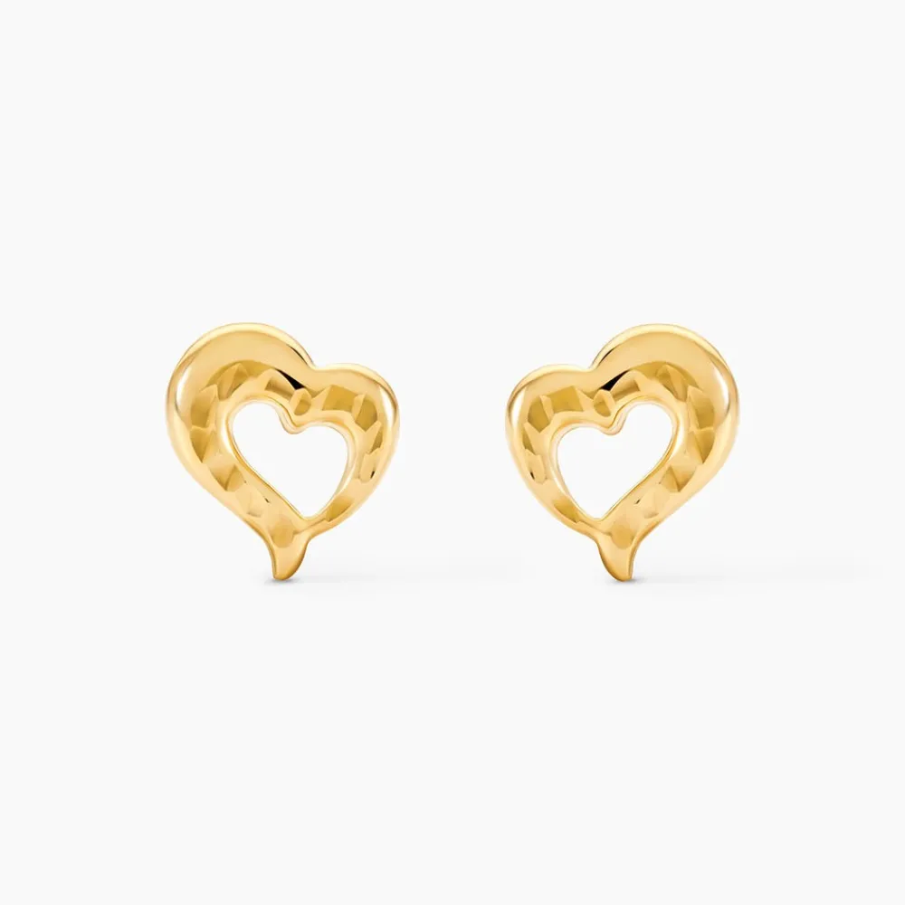 Marc Orian Boucles D'Oreilles Cœur|Boucles D'Oreilles Femme > Boucles D'oreilles Puces Anne-maudae Coeurs Or Jaune