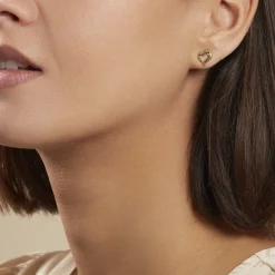 Marc Orian Boucles D'Oreilles Cœur|Boucles D'Oreilles Femme > Boucles D'oreilles Puces Anne-maudae Coeurs Or Jaune